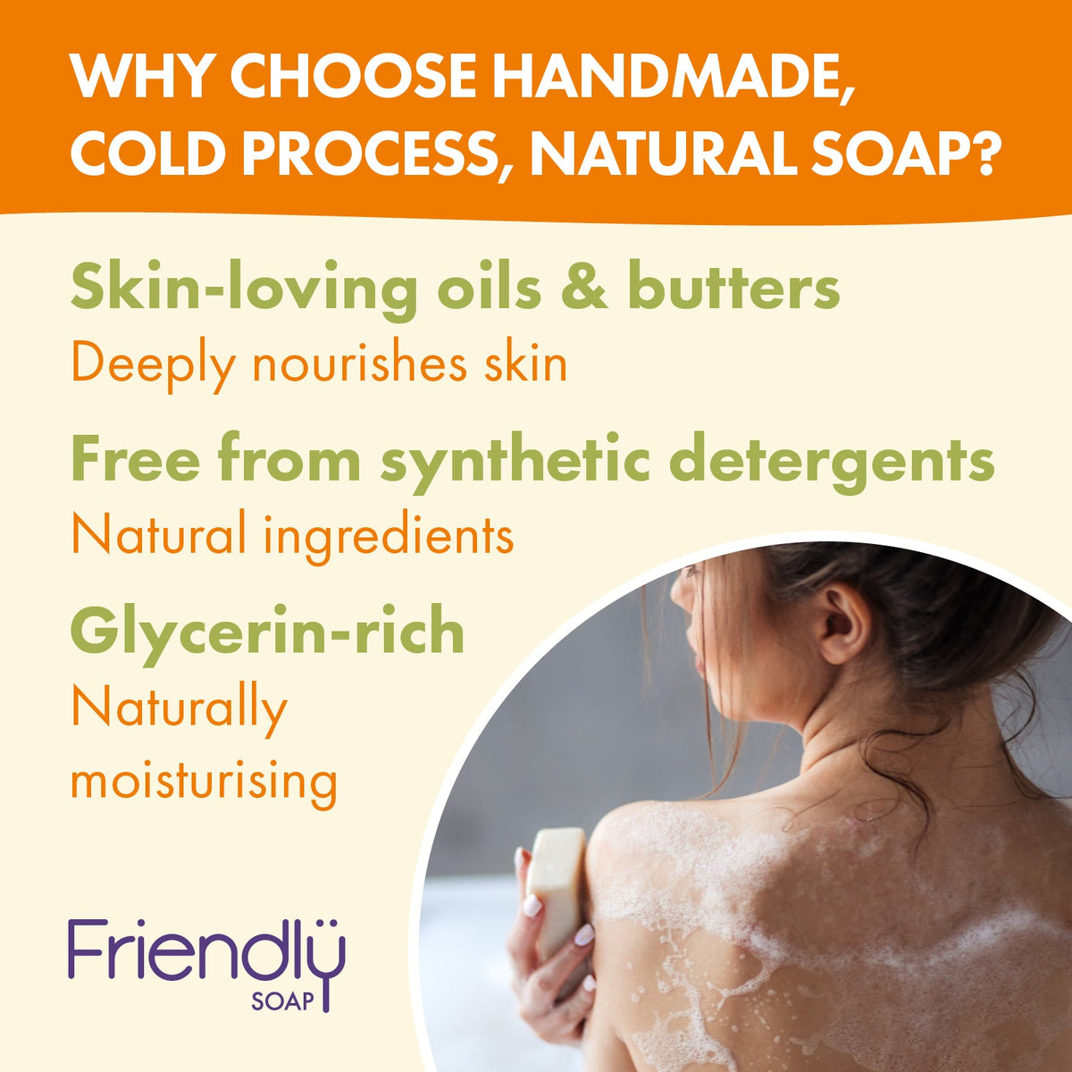 Friendly Soap - Soap Trio Gift Set - Orange & Grapefruit, Lemongrass, Tea Tree & Turmeric