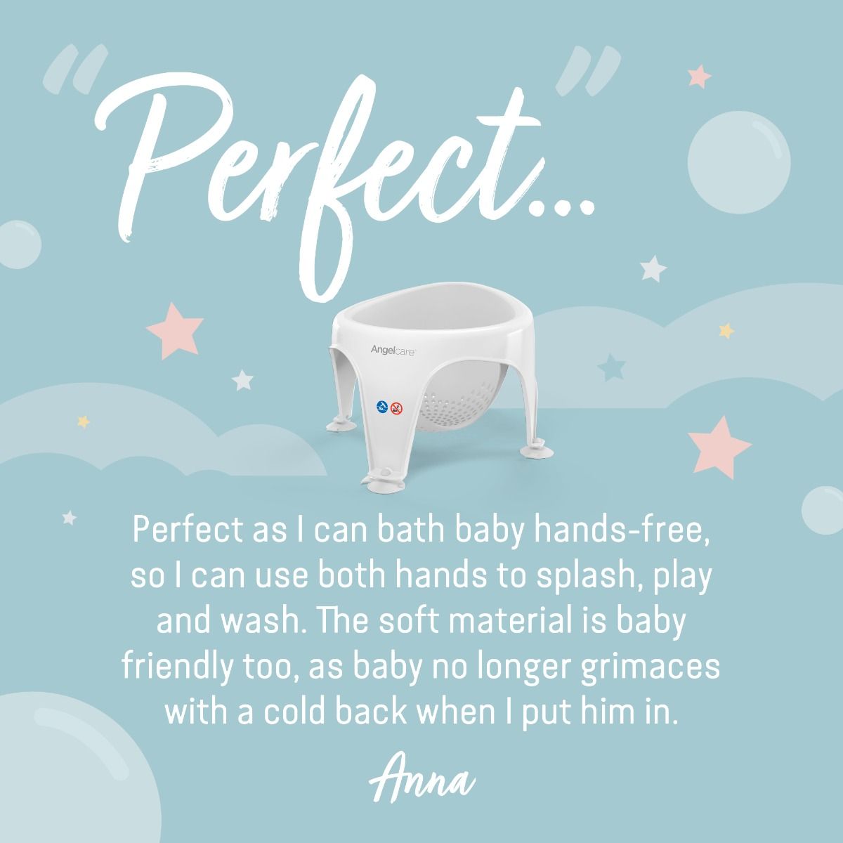 Angelcare Soft-Touch Bath Seat - Grey