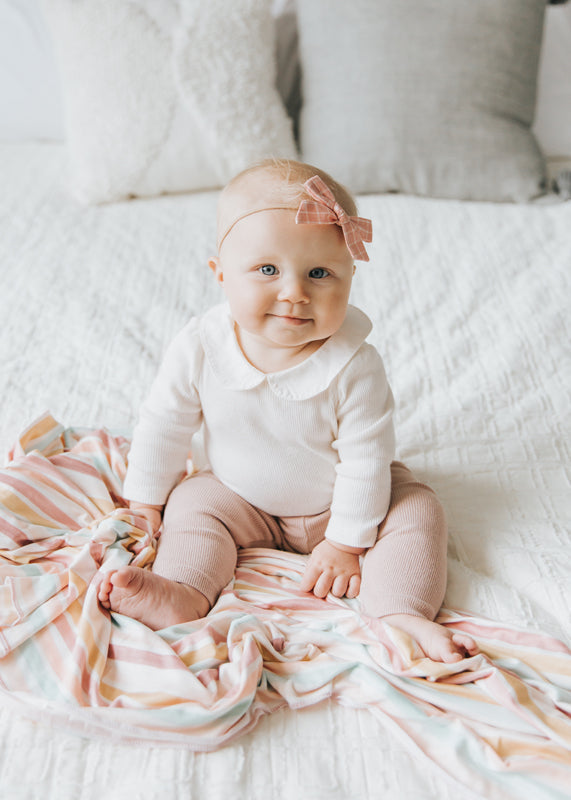 Copper Pearl Knitted Swaddle Blanket - Enchanted