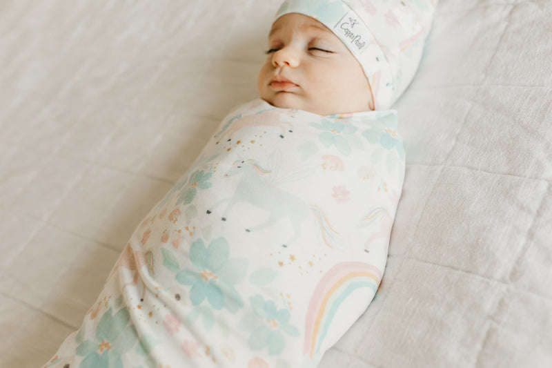 Copper Pearl Knitted Swaddle Blanket - Whimsy