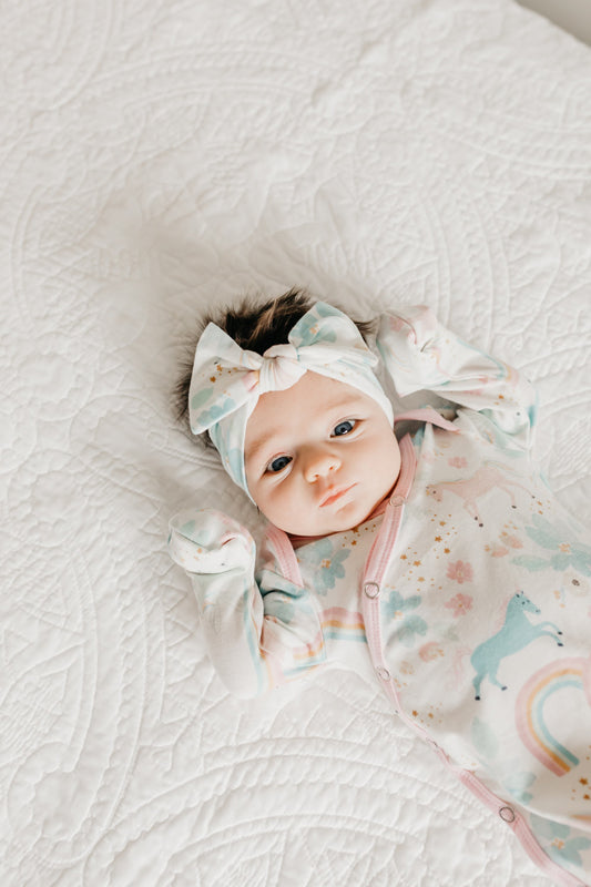 Copper Pearl Newborn Gown - Whimsy