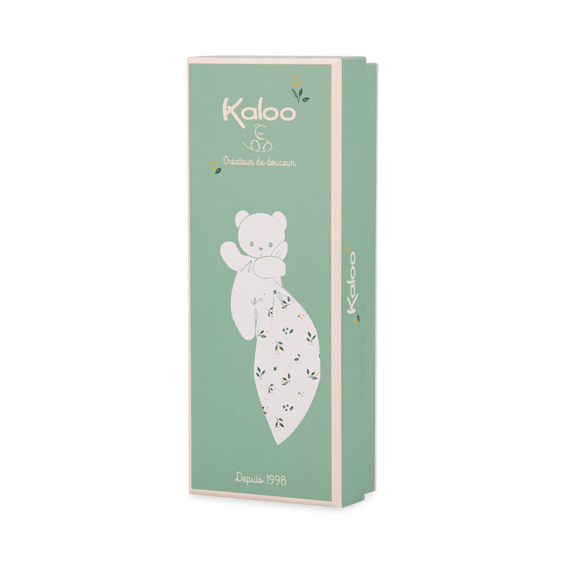 Kaloo Carre Douceur Doudou Bear - Leaves Of Love - 17cm