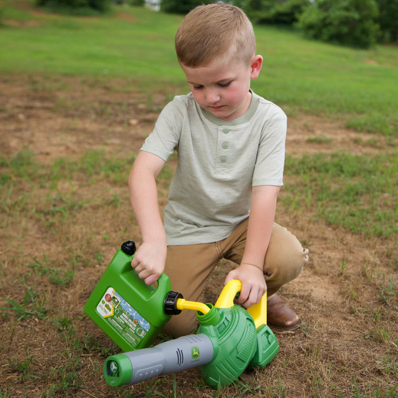 Tomy John Deere Bubble Leaf Blower & Refill Can