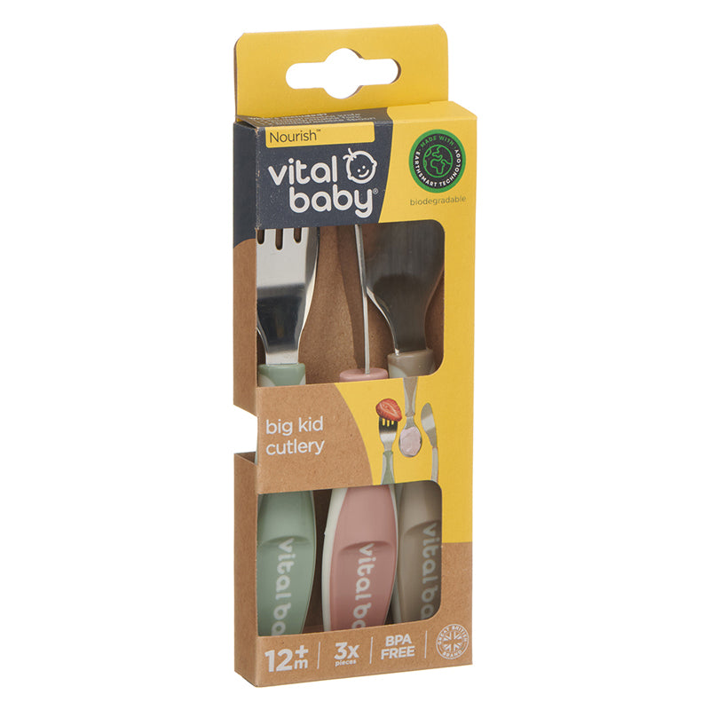 Vital Baby Nourish Big Kid Cutlery - 3 Pack
