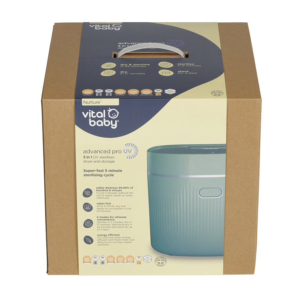 Vital Baby Nurture Advanced Pro UV Steriliser & Dryer - Olive Green