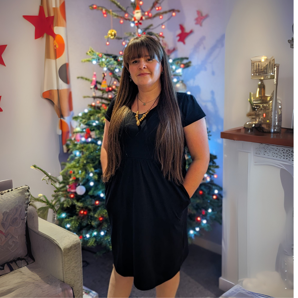 Milkymoon  Cotton Breastfeeding Dress - Classic Black