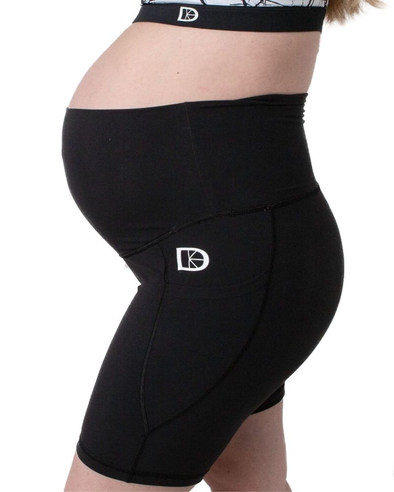 Maternity & Postnatal Active Support Cycling Shorts - Black