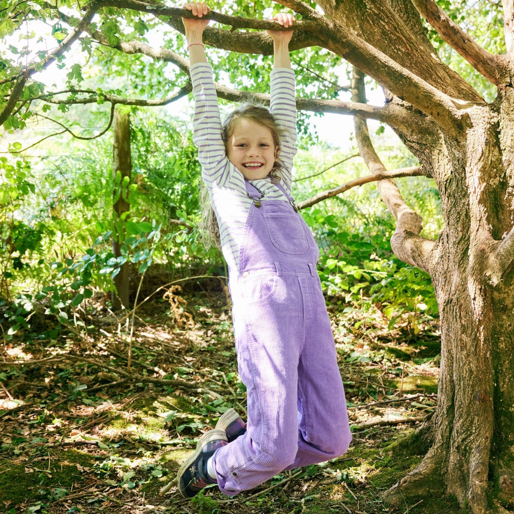 Dotty Dungarees Chunky Cord Dungarees - Violet