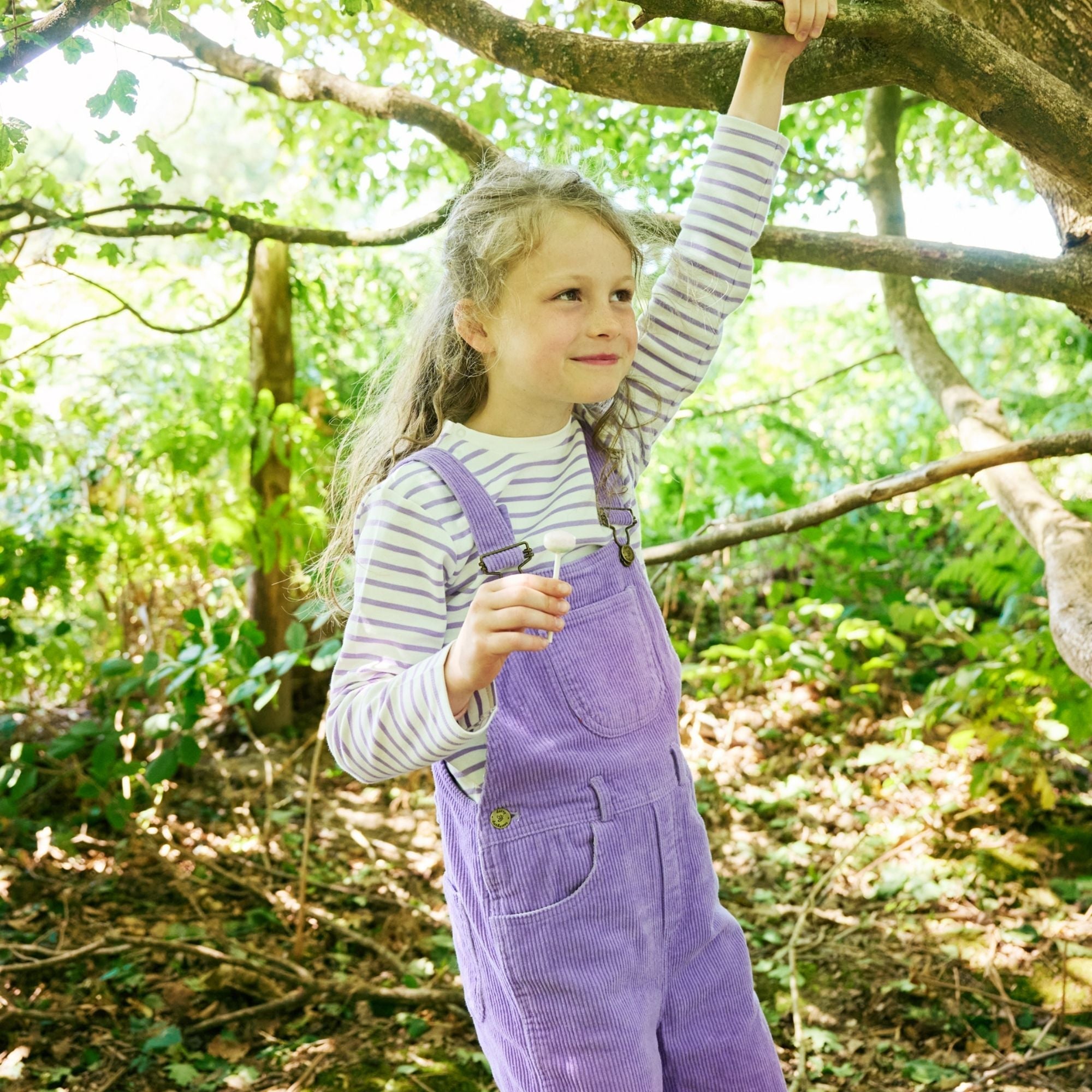 Dotty Dungarees Chunky Cord Dungarees - Violet