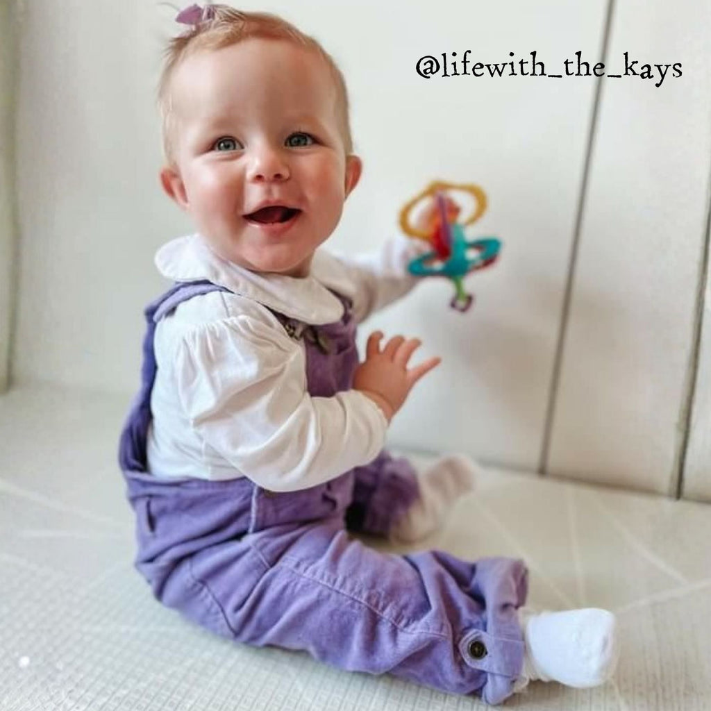 Dotty Dungarees Chunky Cord Dungarees - Violet