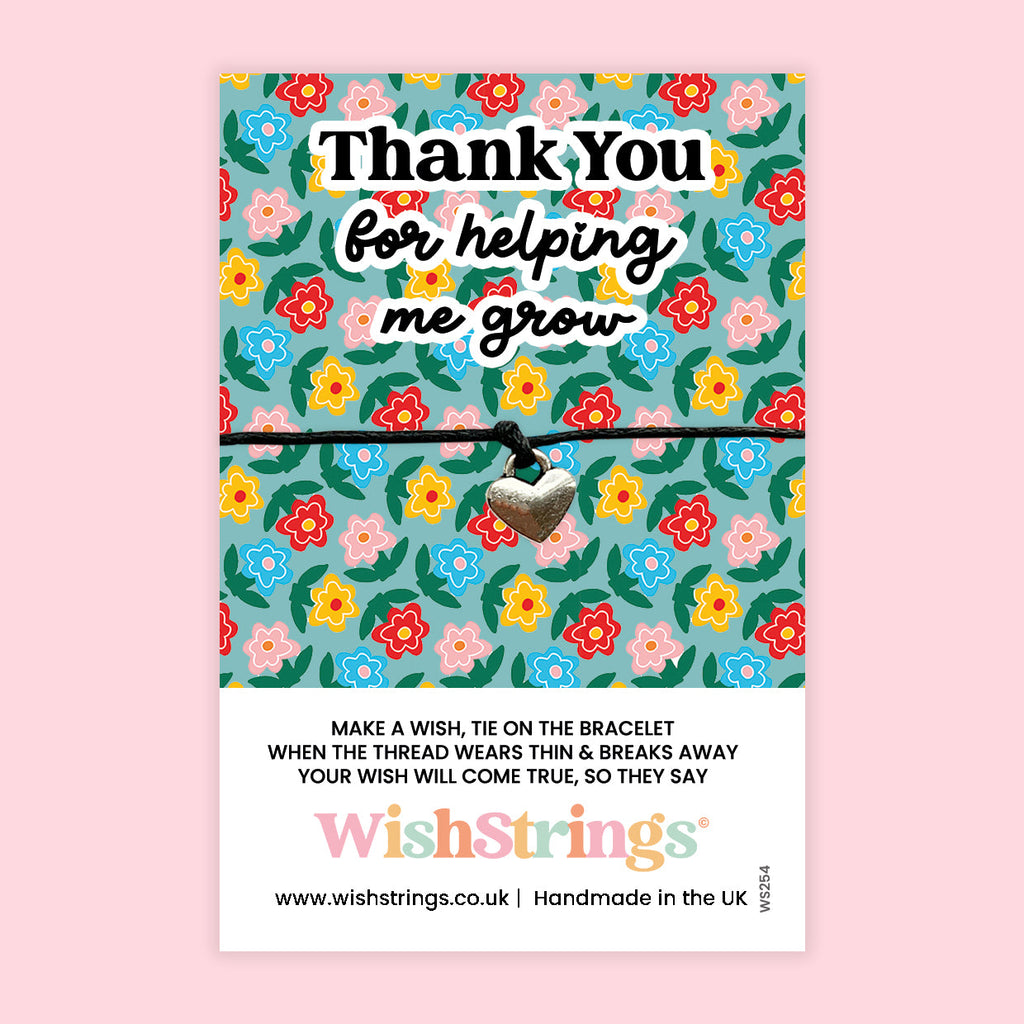 Wish Bracelet – Thank You for Helping Me Grow