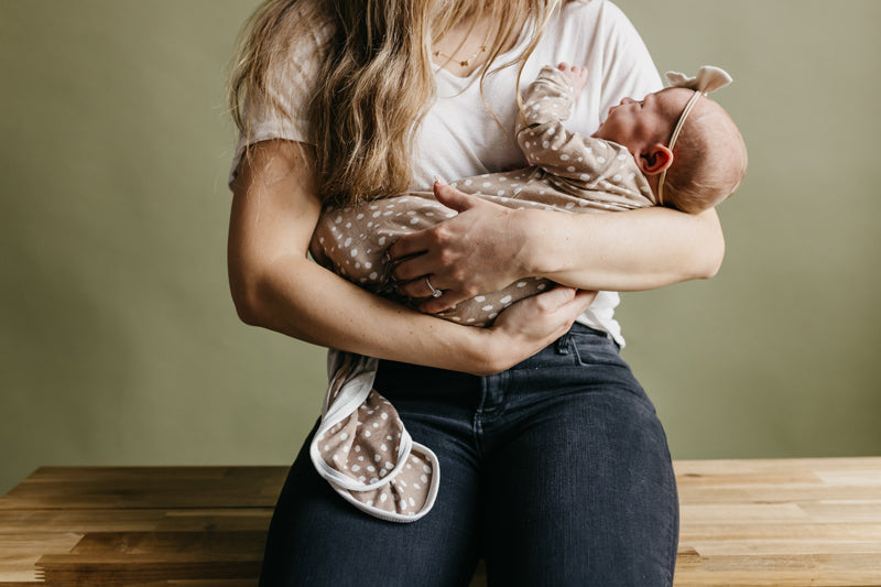 Copper Pearl Newborn Gown - Fawn