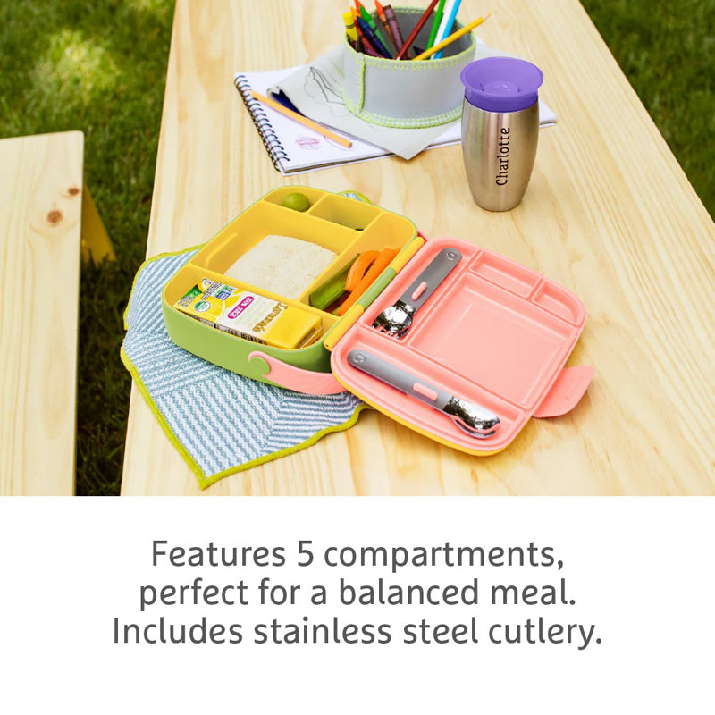 Munchkin Lunch Bento Box With Utensils - Pink