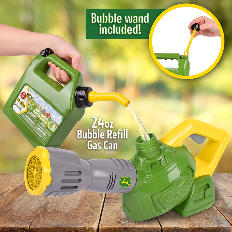 Tomy John Deere Bubble Leaf Blower & Refill Can
