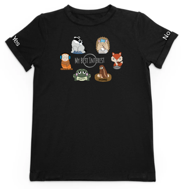 Comfa Kids Communication Fidget-T - Woodland Animals - Black