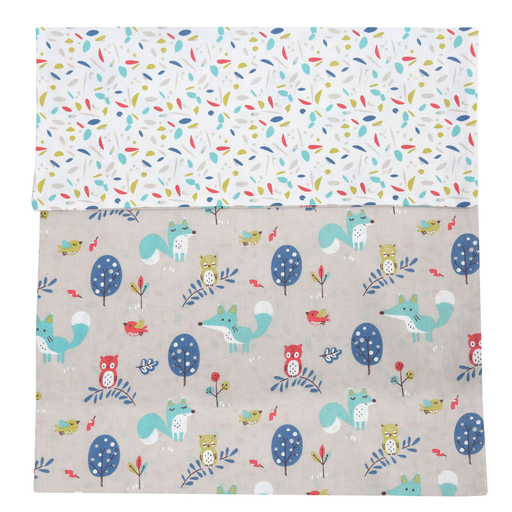 FORREST 3 Piece Organic Reversible Cot Bed Set - Woody