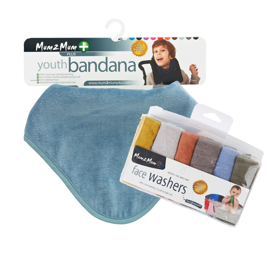 Bundle - Bandana pour jeunes et lave-visage
