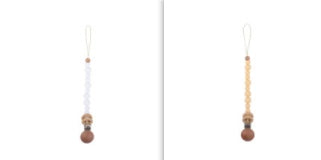 Beech & Silicone Dummy / Pacifier Clip