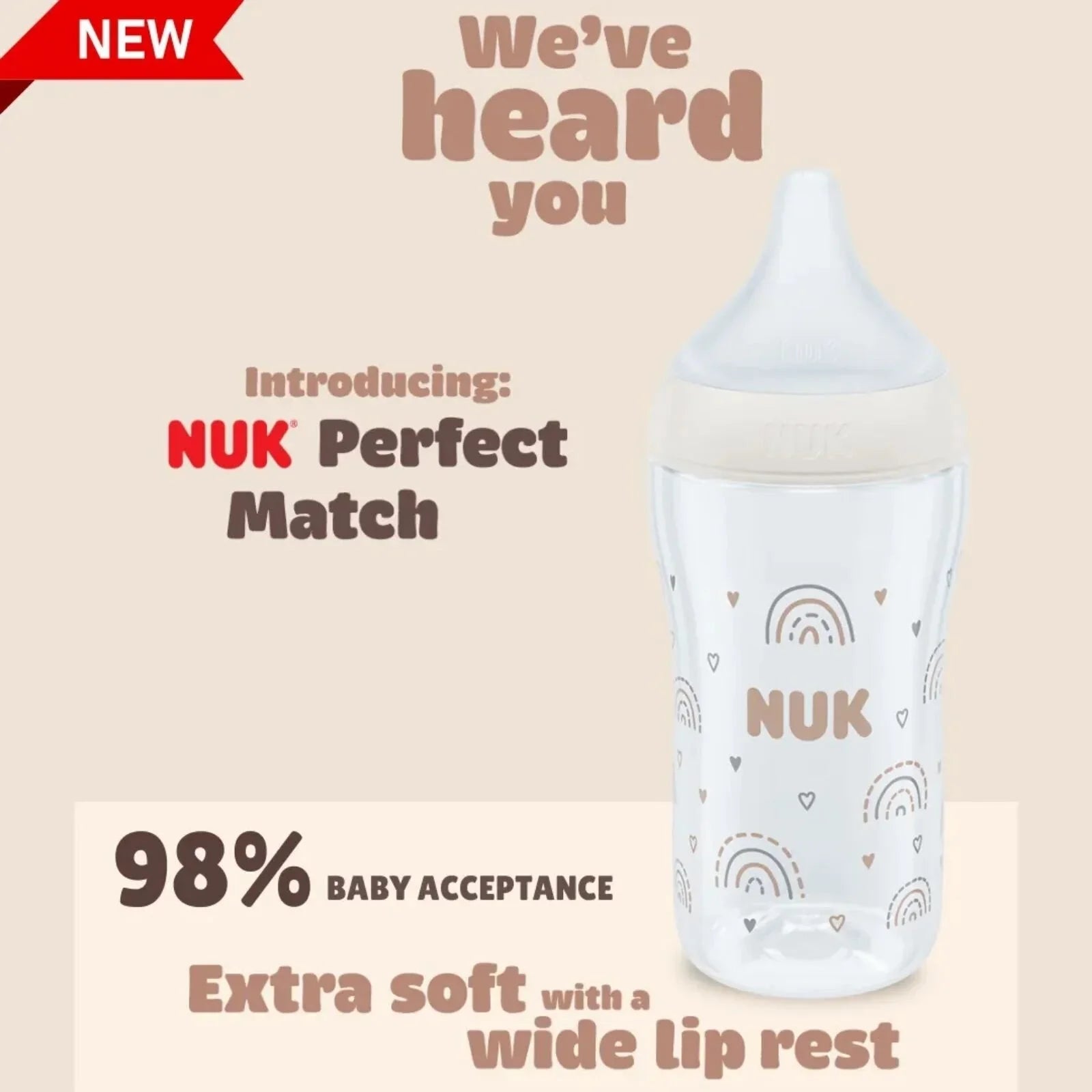 NUK Anti-Colic Perfect Match 260ml - Pack of 3