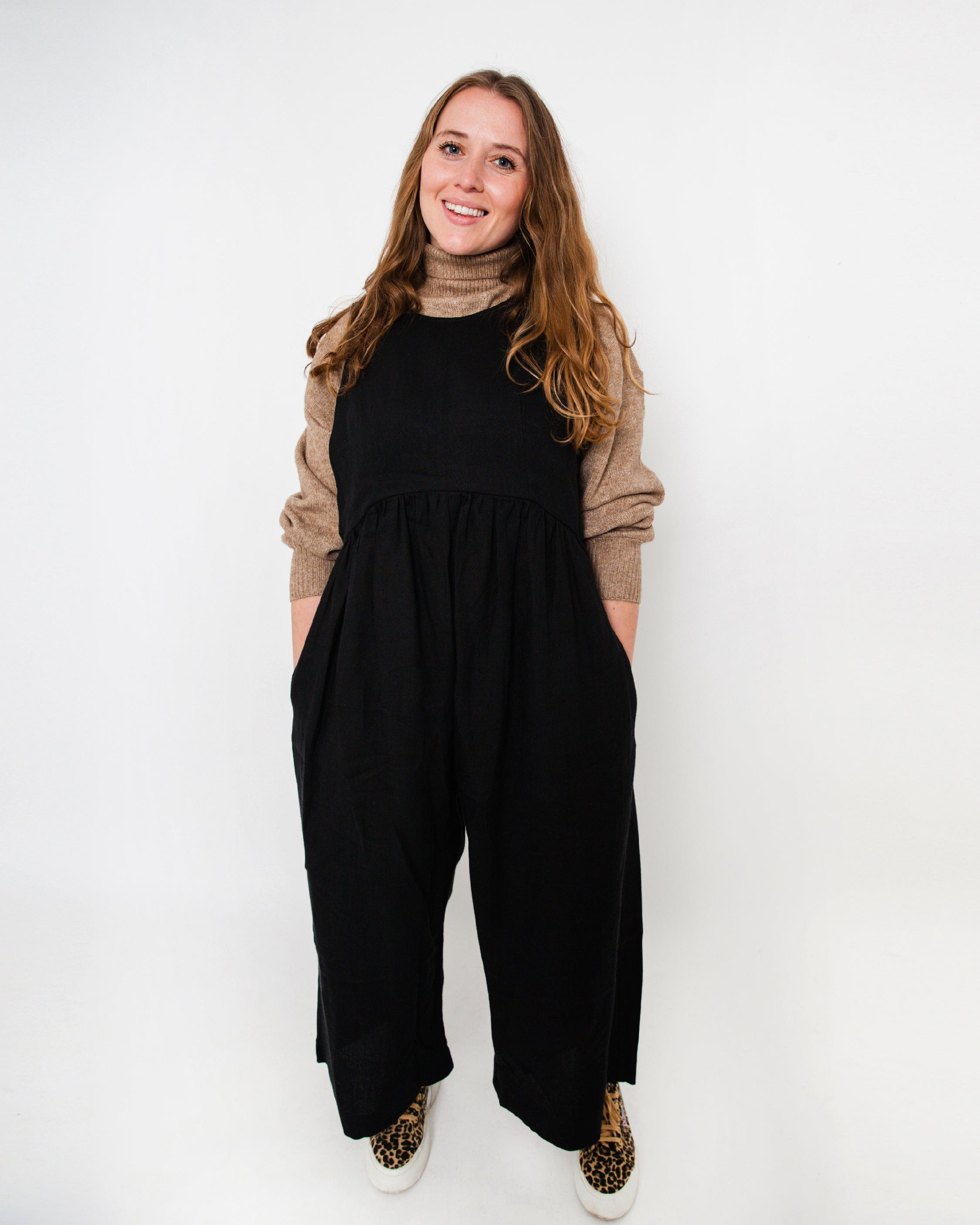 Journy Ada Linen Jumpsuit - Black