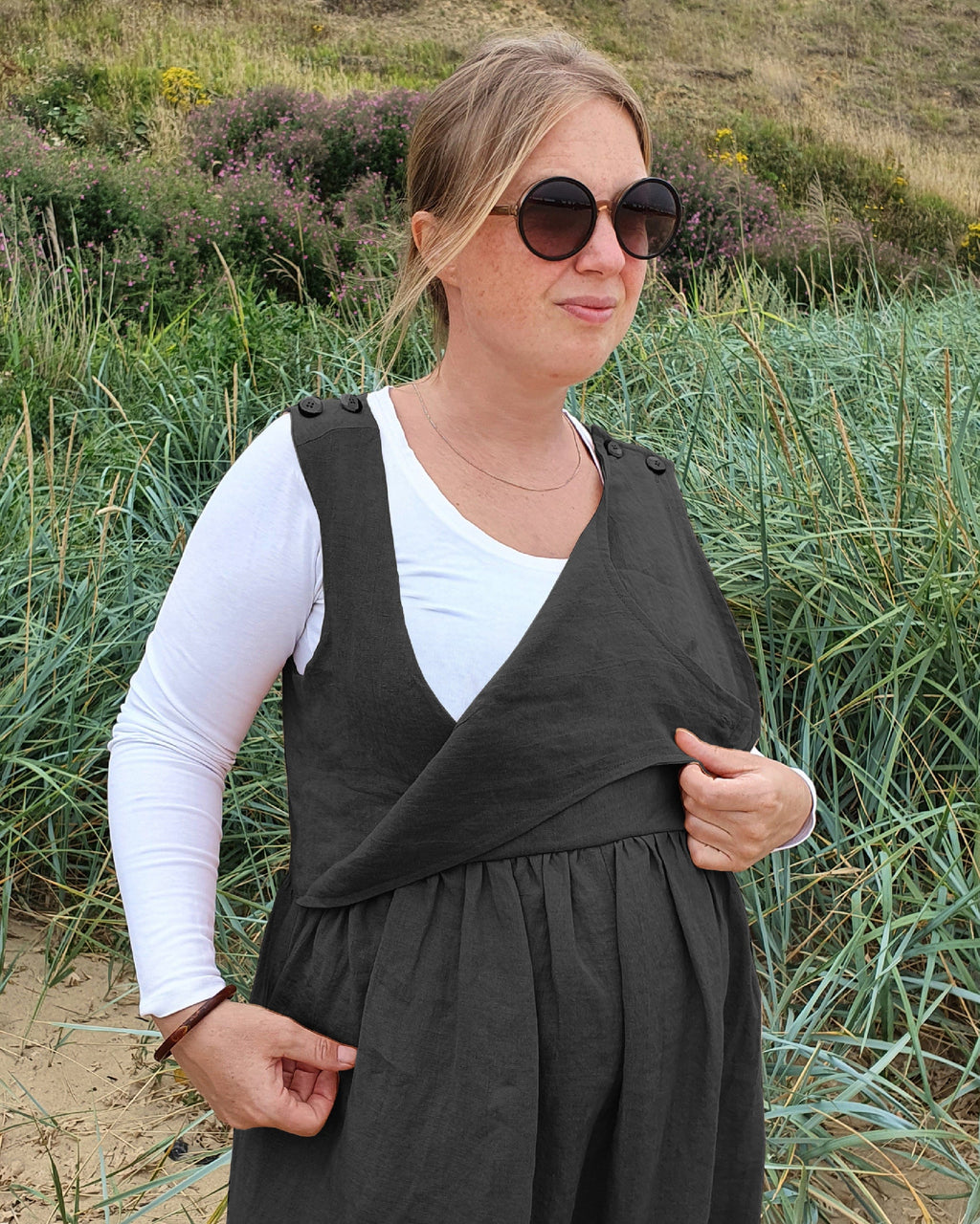 Journy Ada Linen Jumpsuit - Black