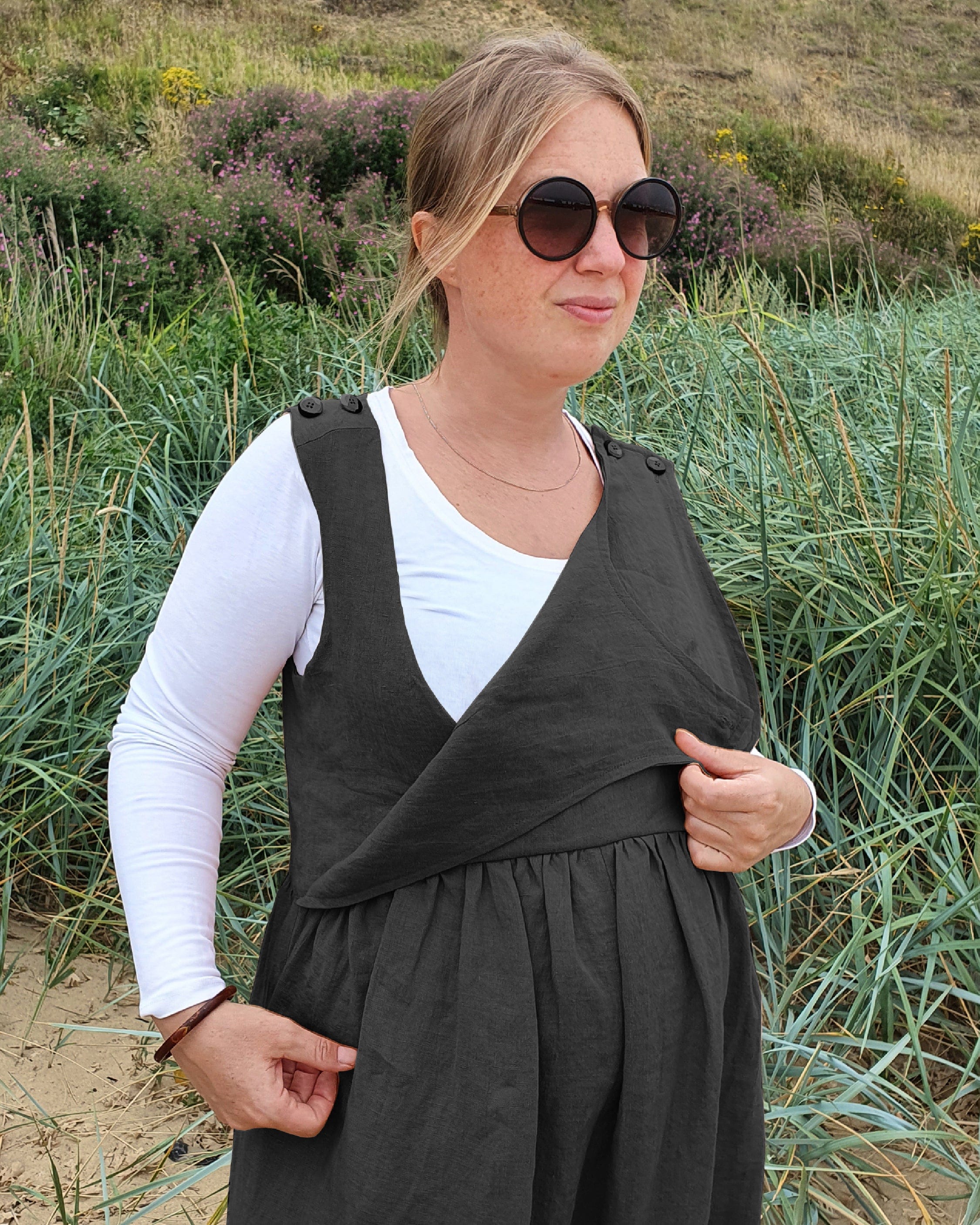 Journy Ada Linen Jumpsuit - Black