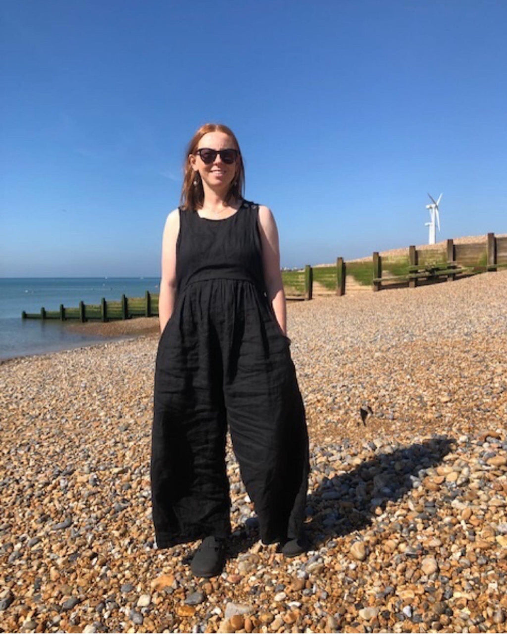 Journy Ada Linen Jumpsuit - Black