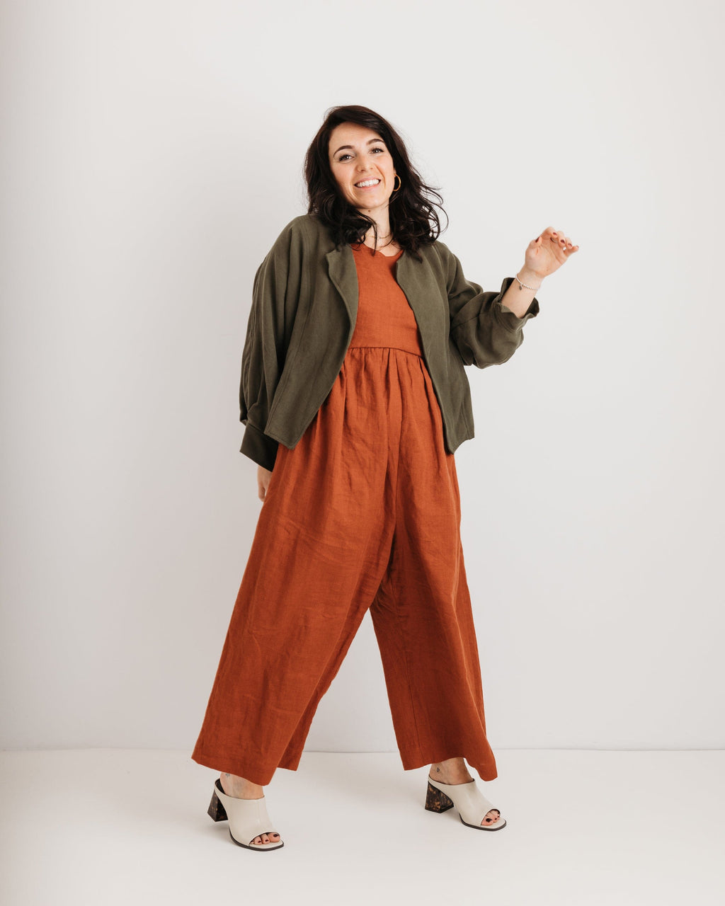 Journy Ada Linen Jumpsuit - Burnt Orange