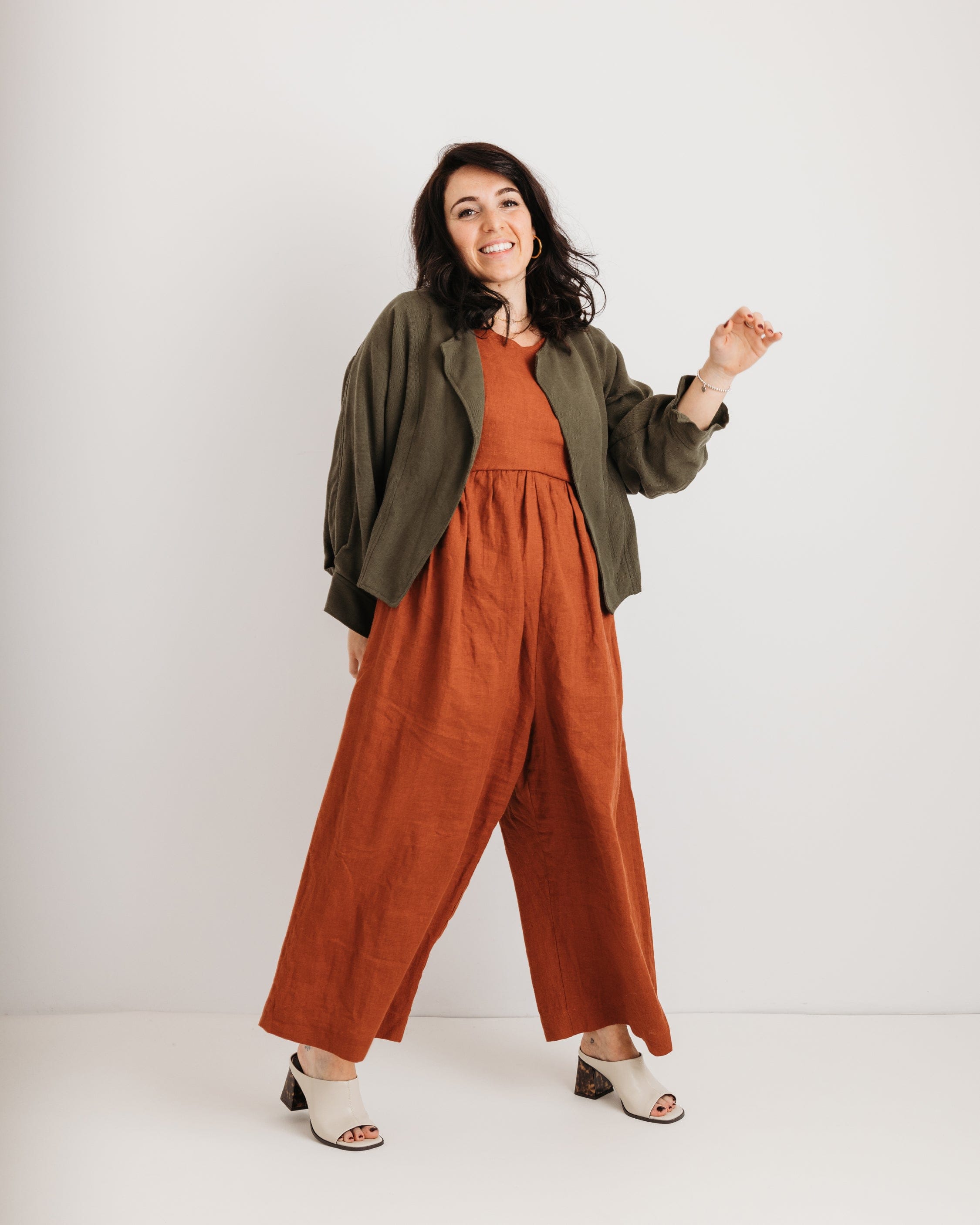Journy Ada Linen Jumpsuit - Burnt Orange