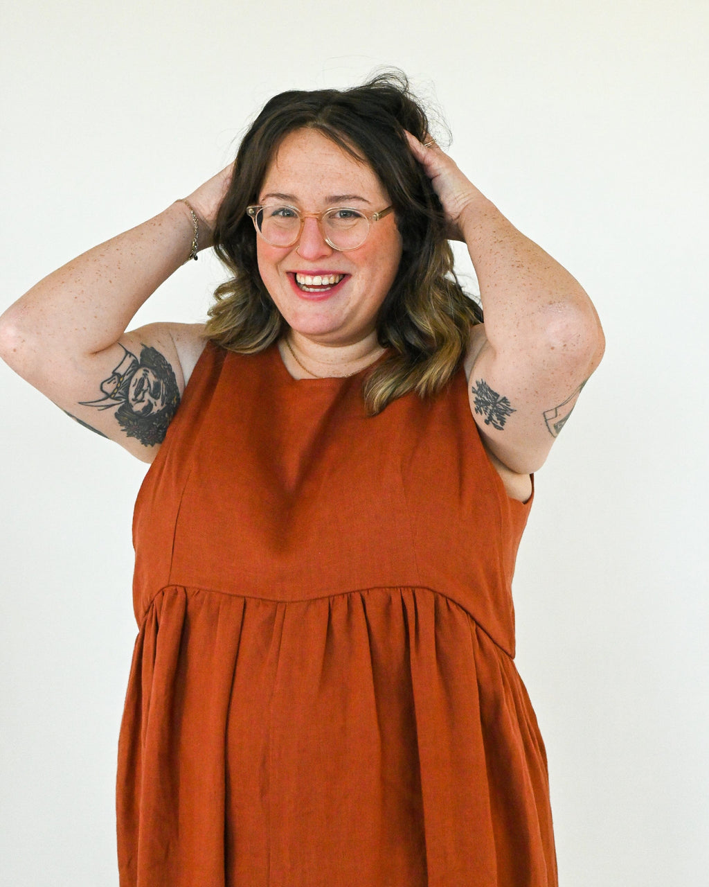Journy Ada Linen Jumpsuit - Burnt Orange