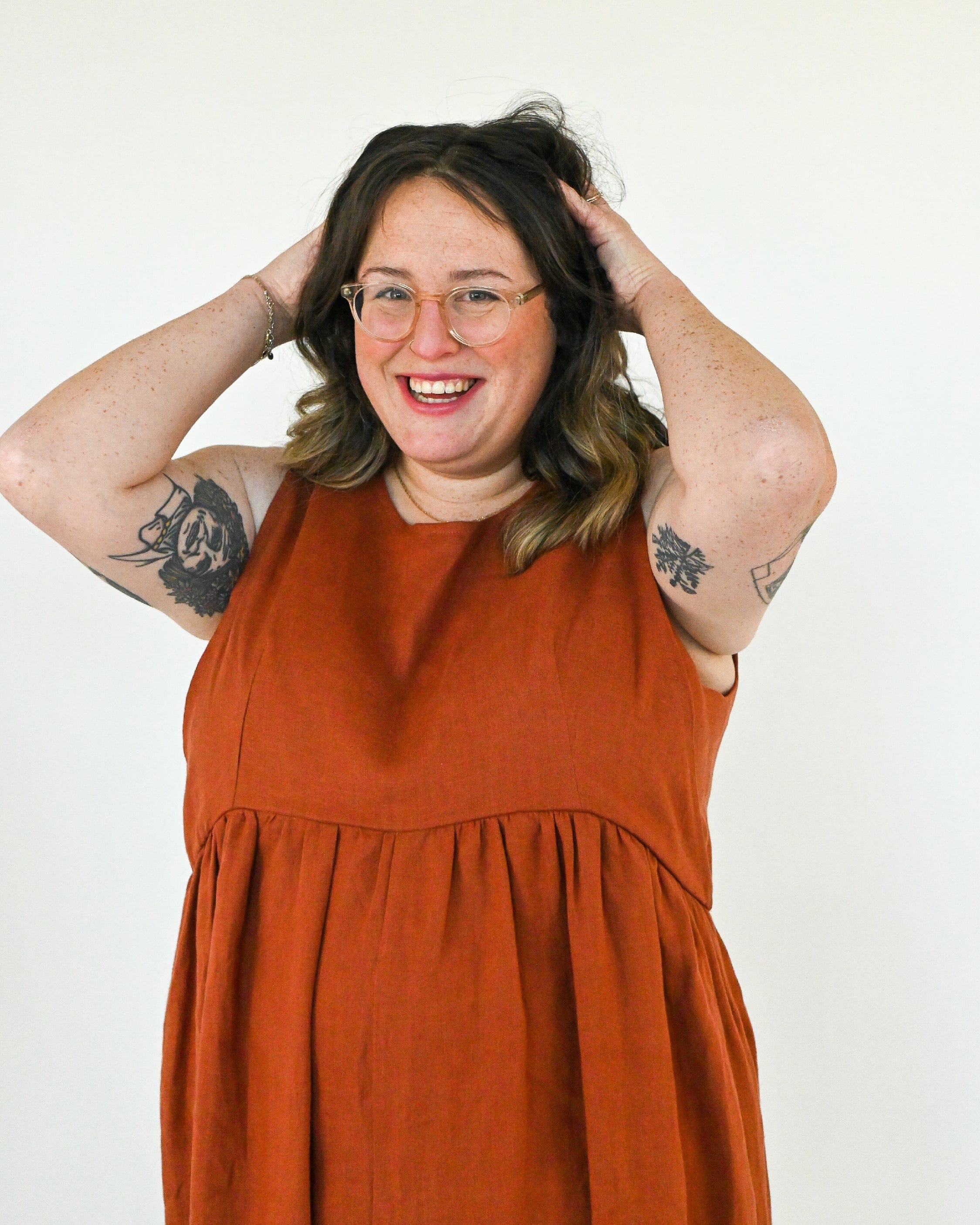 Journy Ada Linen Jumpsuit - Burnt Orange