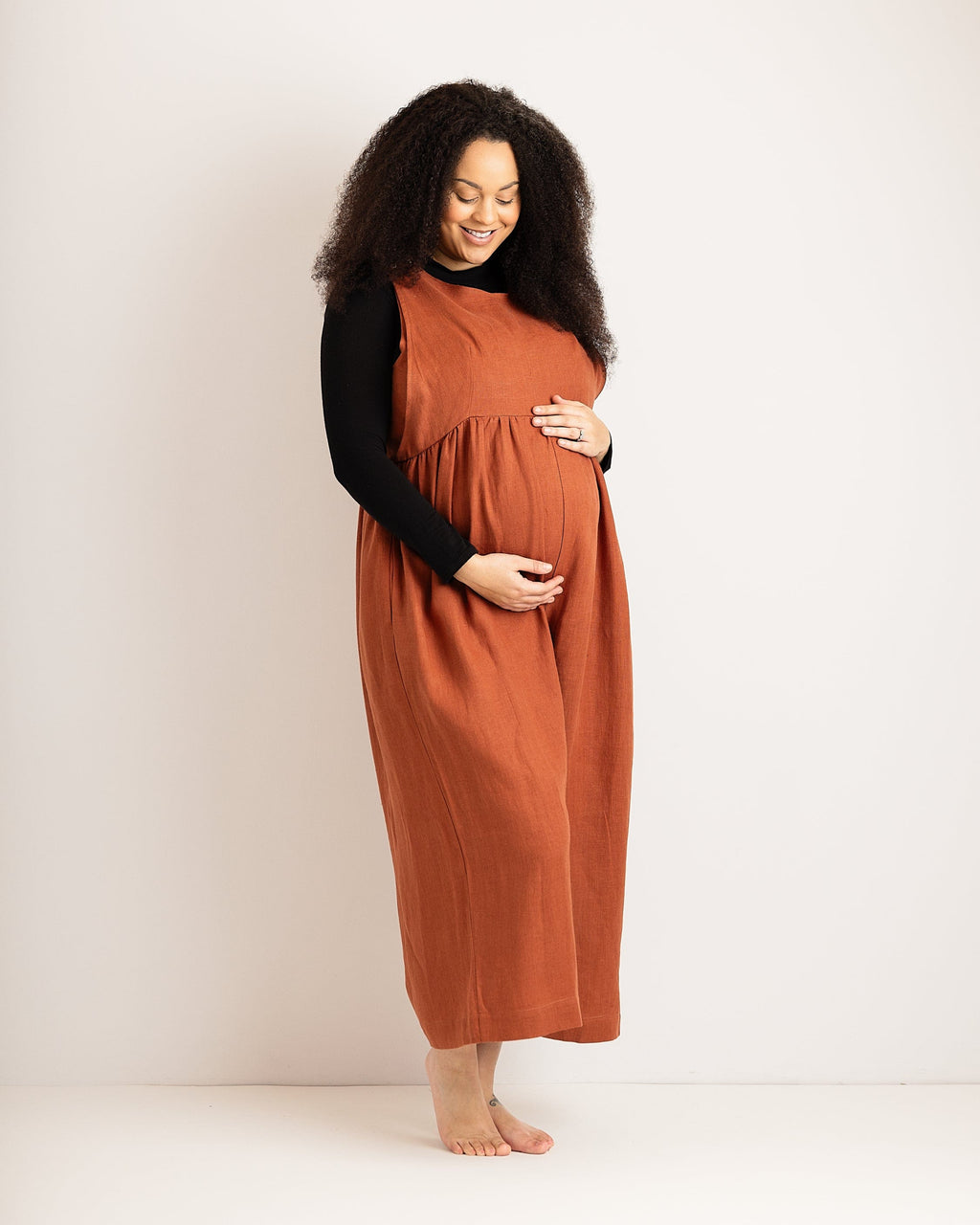 Journy Ada Linen Jumpsuit - Burnt Orange