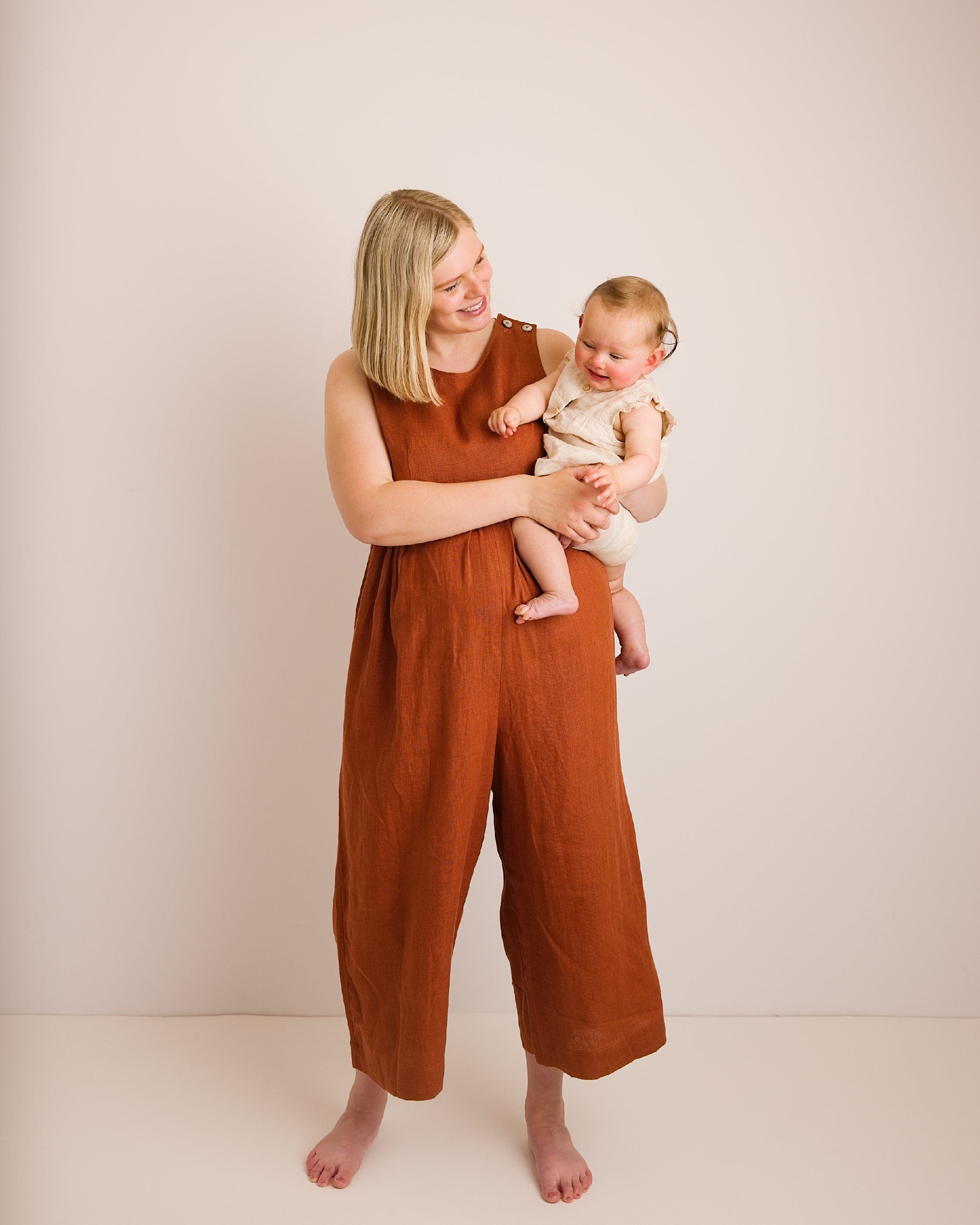 Journy Ada Linen Jumpsuit - Burnt Orange