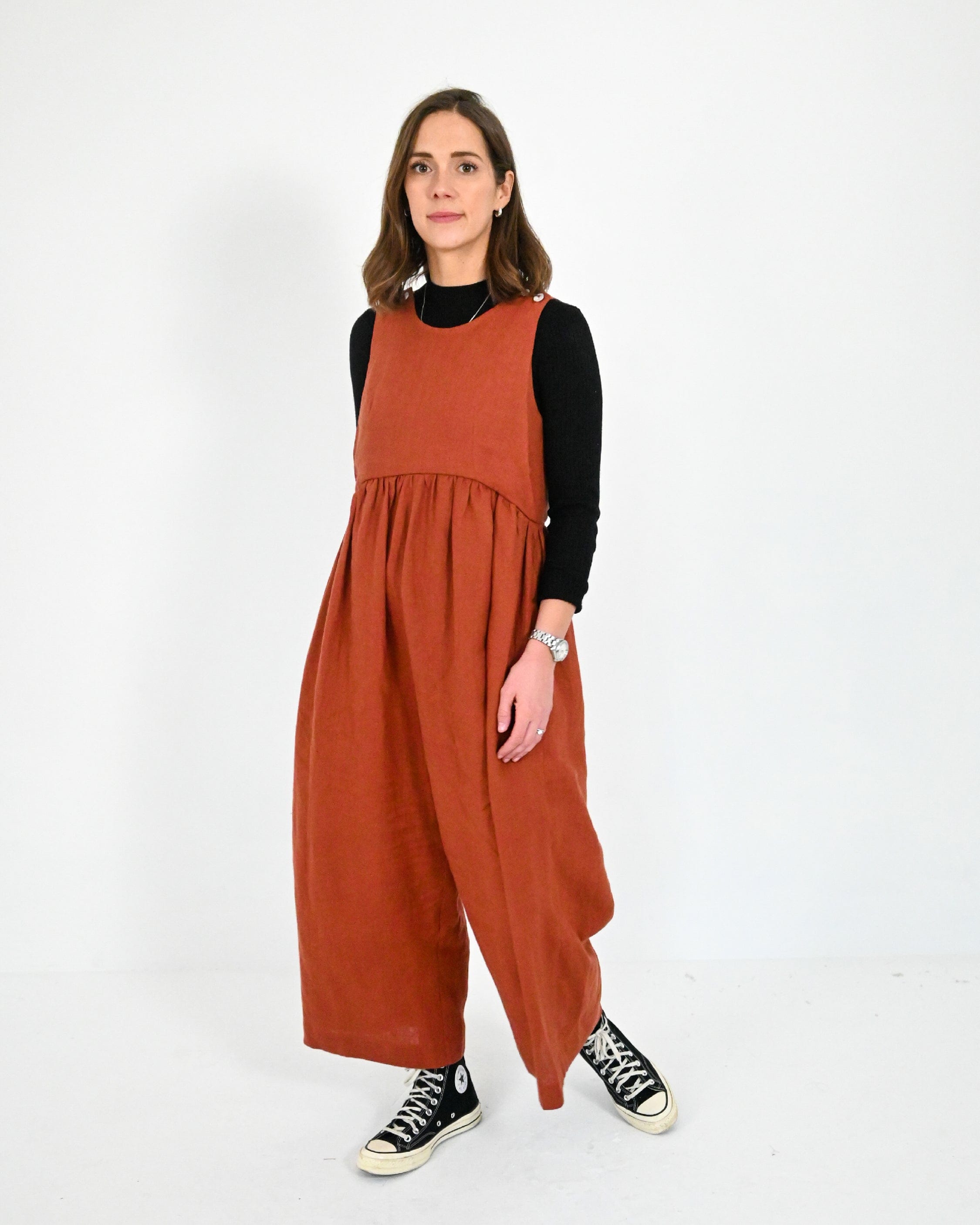 Journy Ada Linen Jumpsuit - Burnt Orange