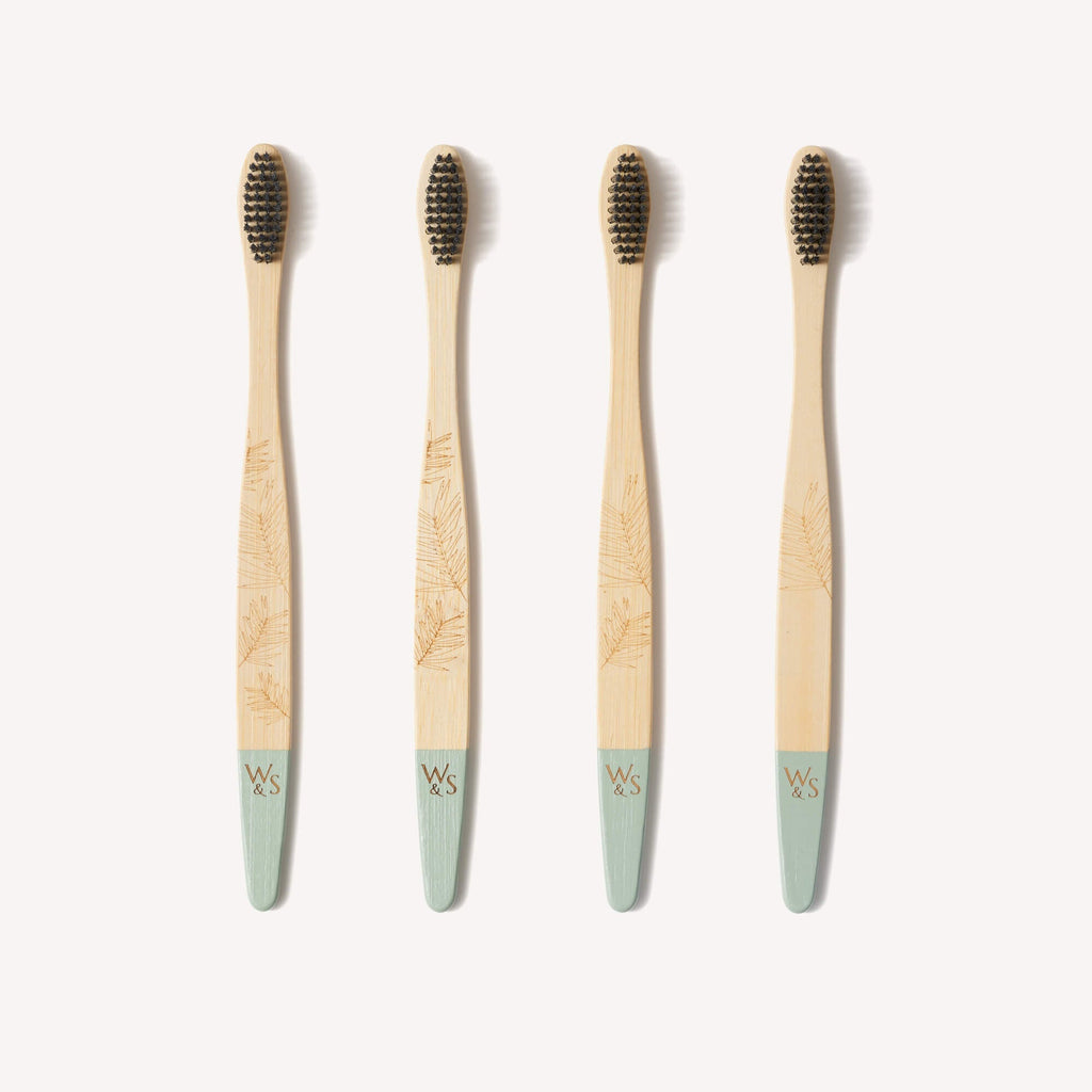 Adult Bamboo Toothbrush - 4 Pack - Medium Bristles - Baby&More