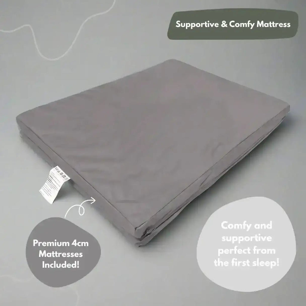 Airpod 3 Travel Cot Includes Newborn Bassinet Insert - Dark Grey - Baby&More