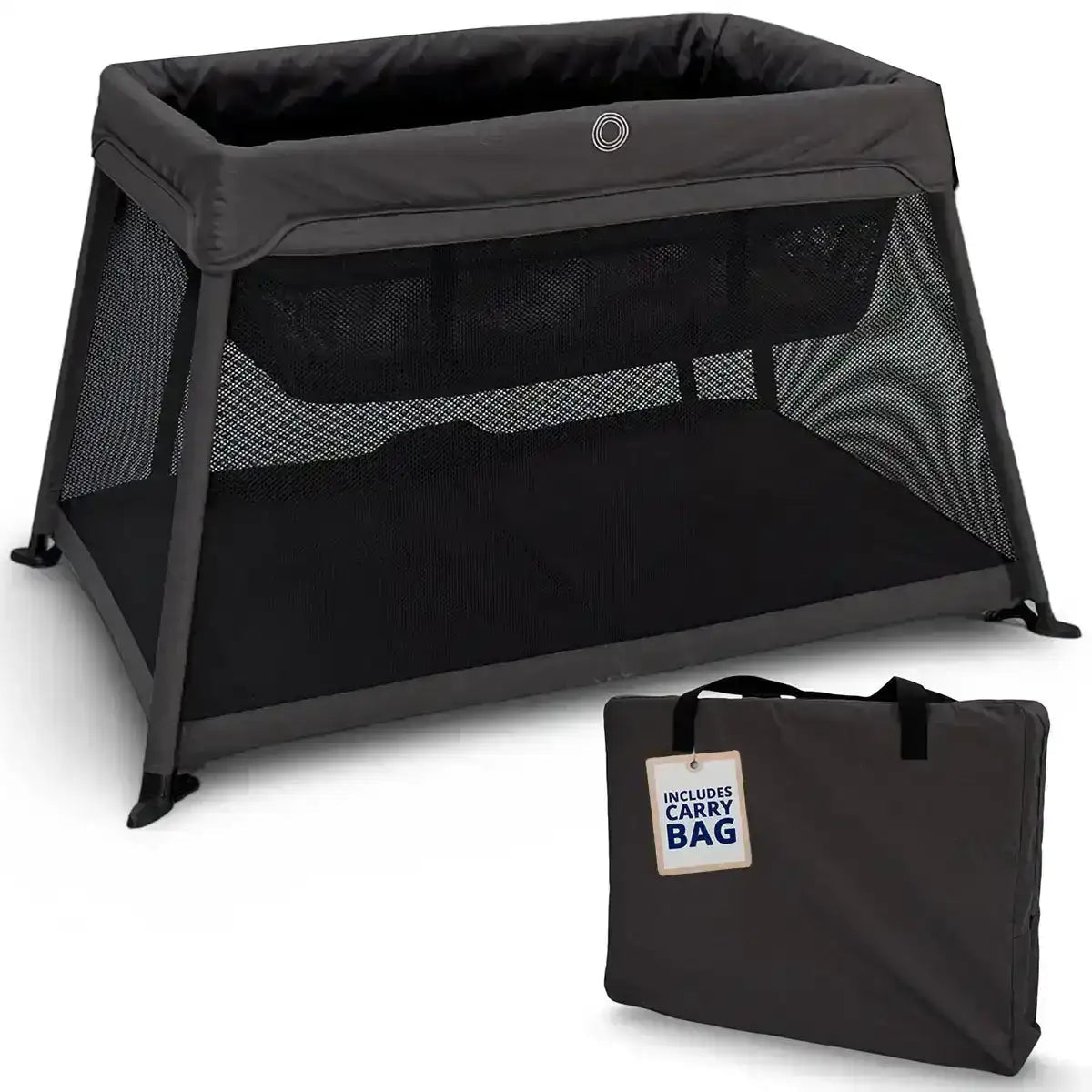 Airpod 3 Travel Cot Includes Newborn Bassinet Insert - Dark Grey - Baby&More