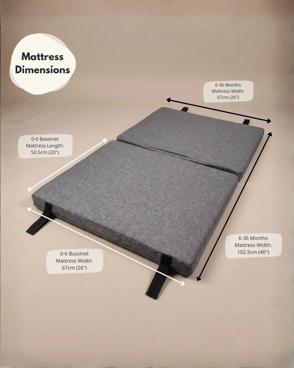 Airpod 3 Travel Cot Includes Newborn Bassinet Insert - Dark Grey - Baby&More