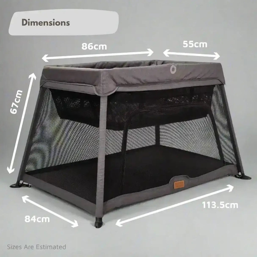 Airpod 3 Travel Cot Includes Newborn Bassinet Insert - Dark Grey - Baby&More
