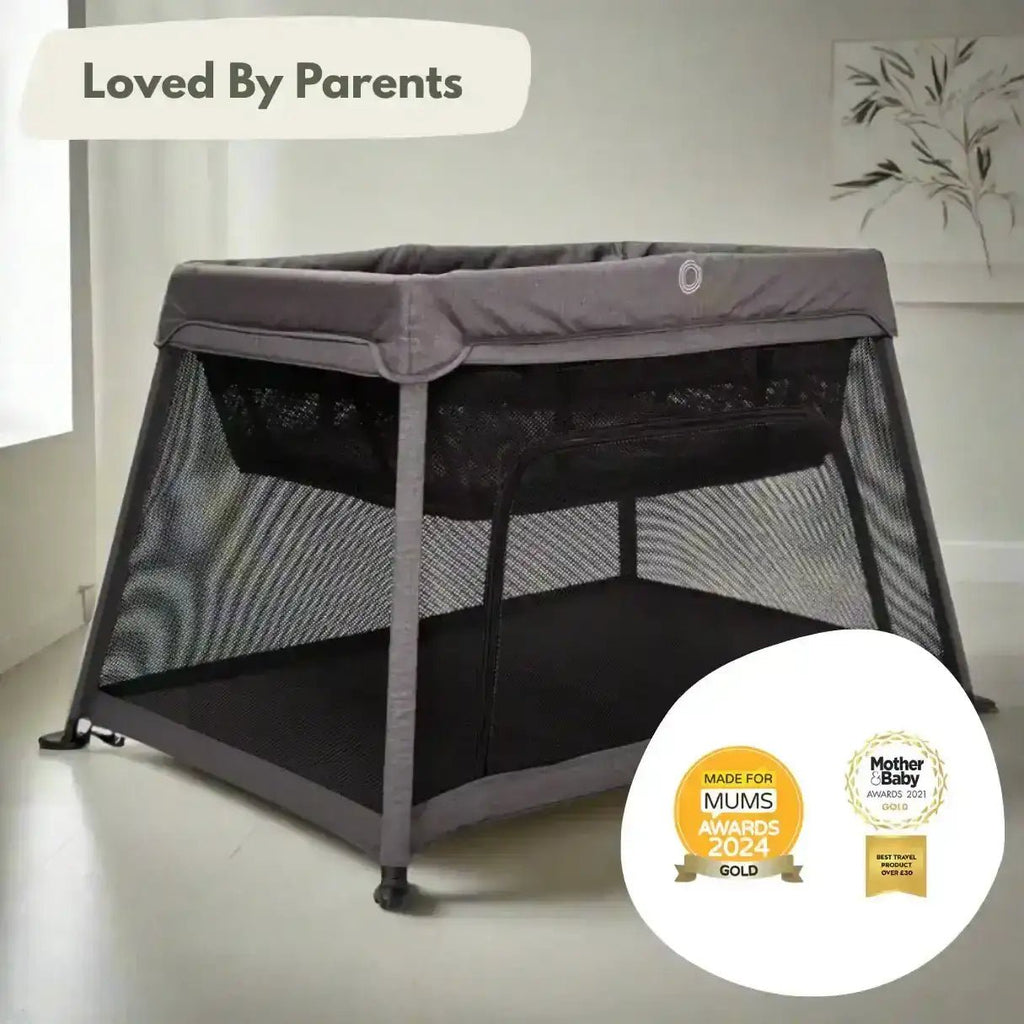 Airpod 3 Travel Cot Includes Newborn Bassinet Insert - Dark Grey - Baby&More
