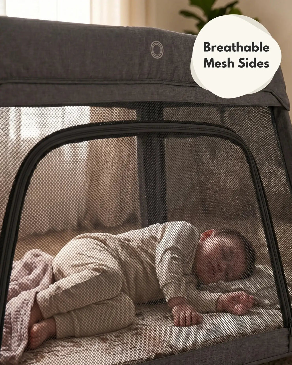 Airpod 3 Travel Cot Includes Newborn Bassinet Insert - Dark Grey - Baby&More