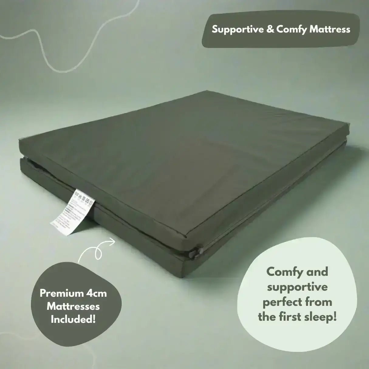 Airpod 3 Travel Cot Includes Newborn Bassinet Insert - Green - Baby&More