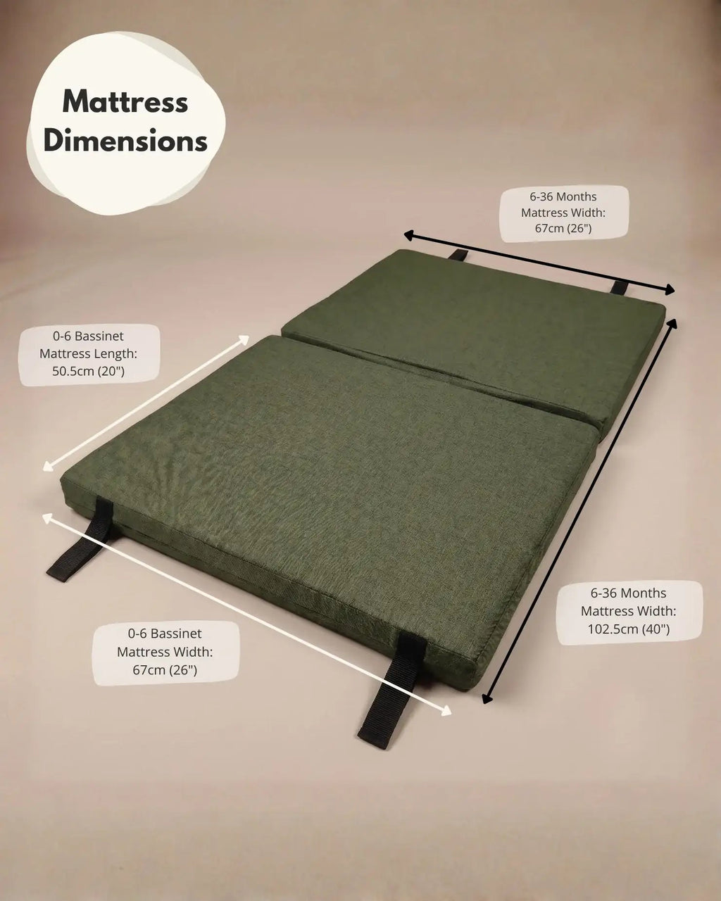 Airpod 3 Travel Cot Includes Newborn Bassinet Insert - Green - Baby&More