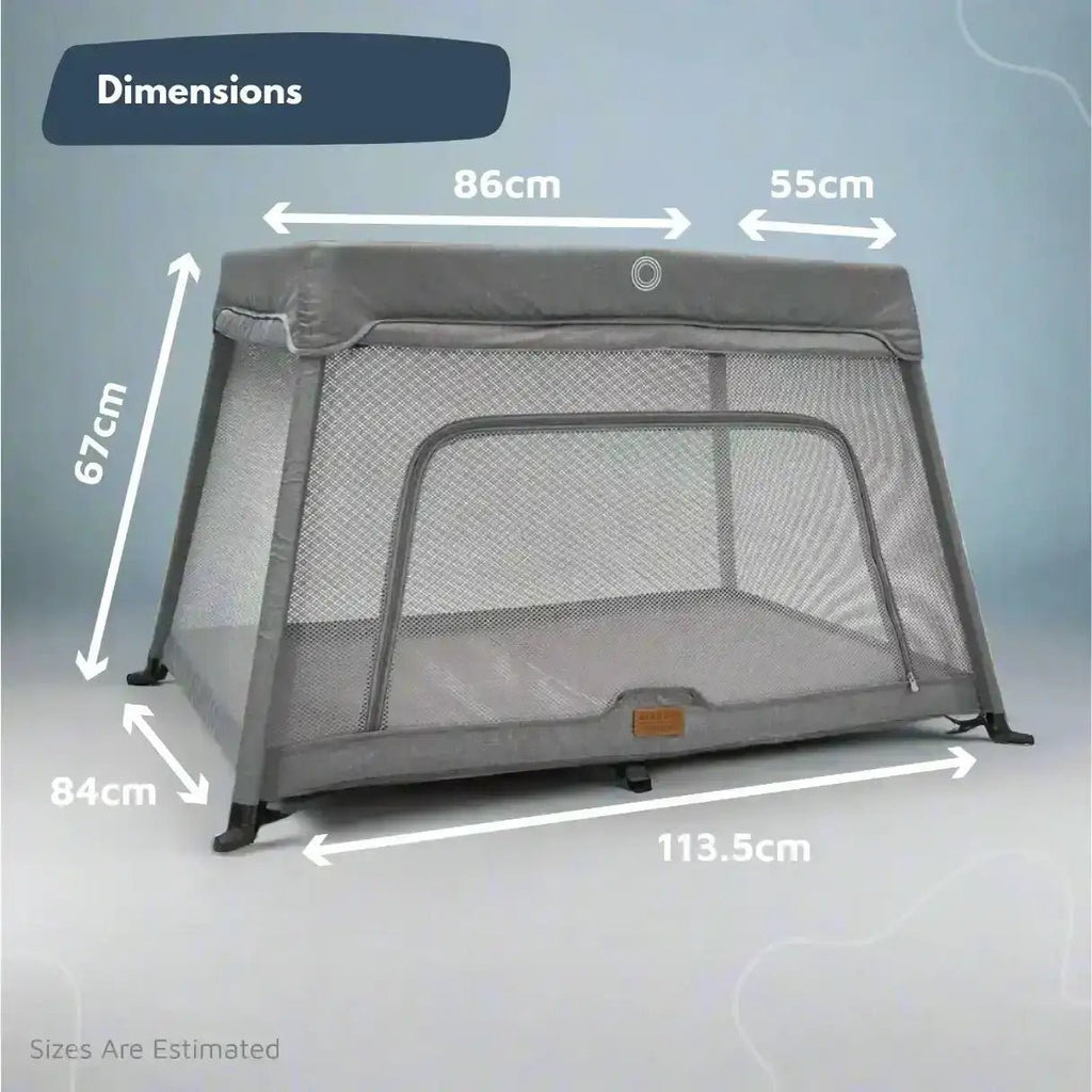 Airpod 3 Travel Cot Includes Newborn Insert - Light Grey - Baby&More