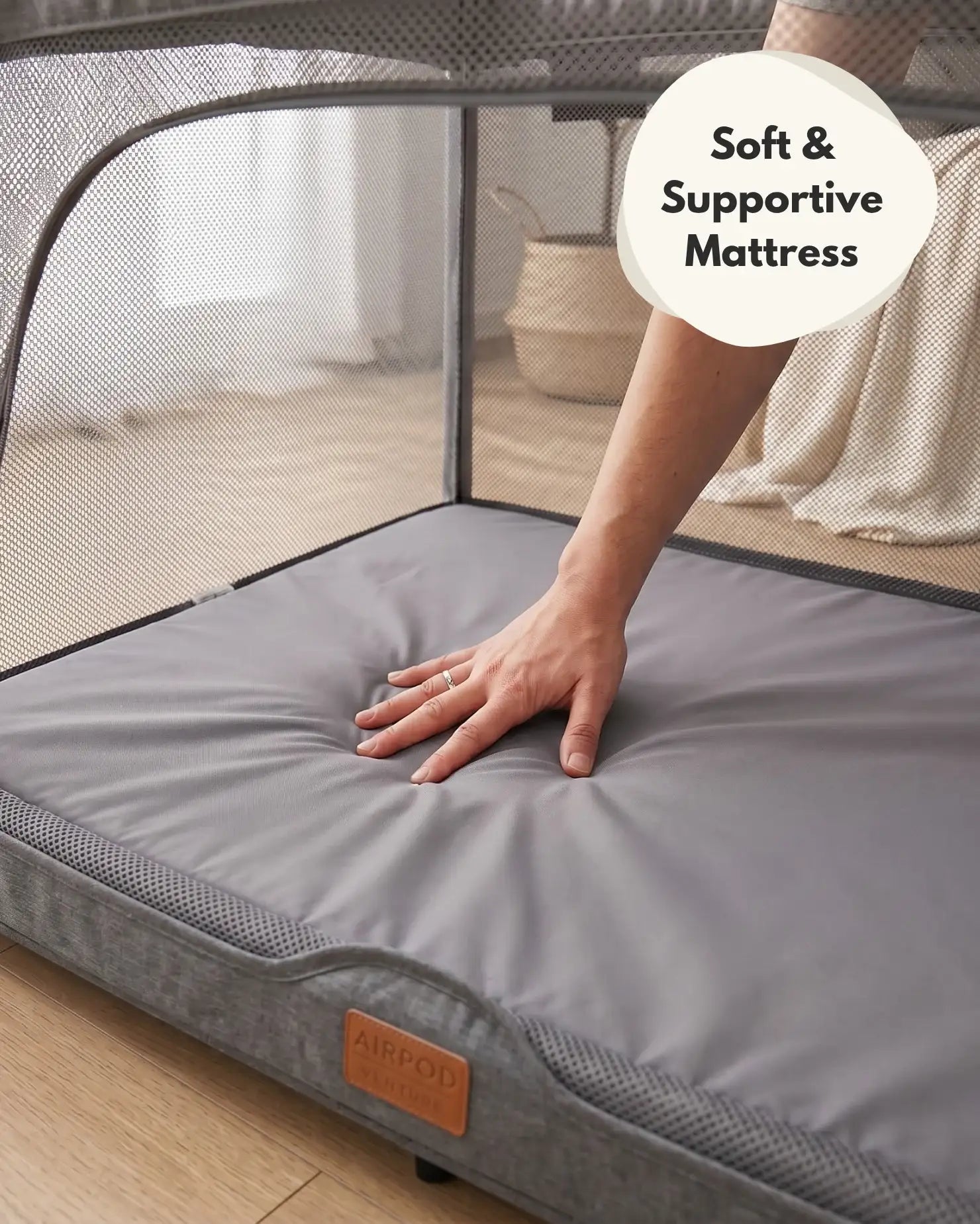 Airpod 3 Travel Cot Includes Newborn Insert - Light Grey - Baby&More