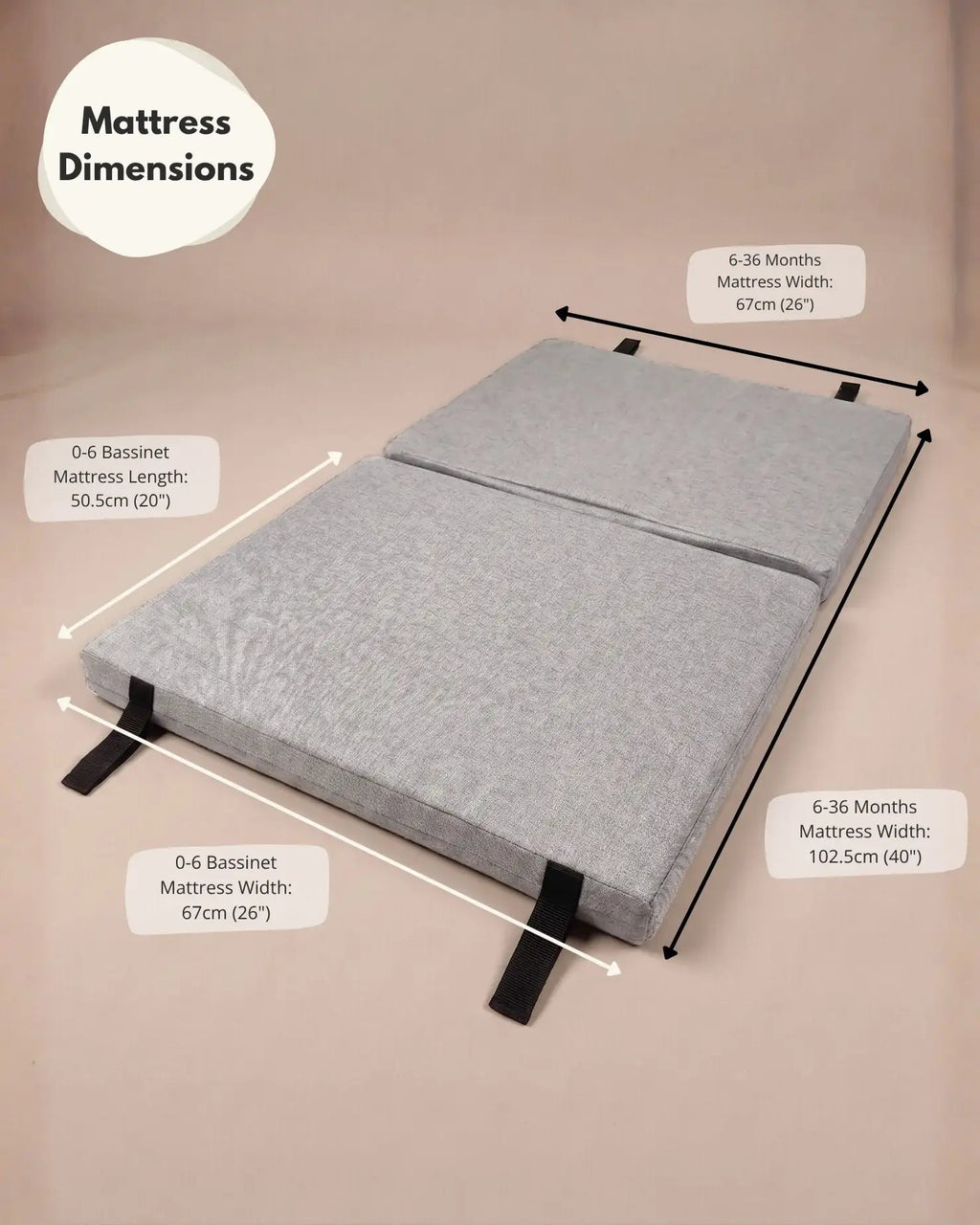 Airpod 3 Travel Cot Includes Newborn Insert - Light Grey - Baby&More