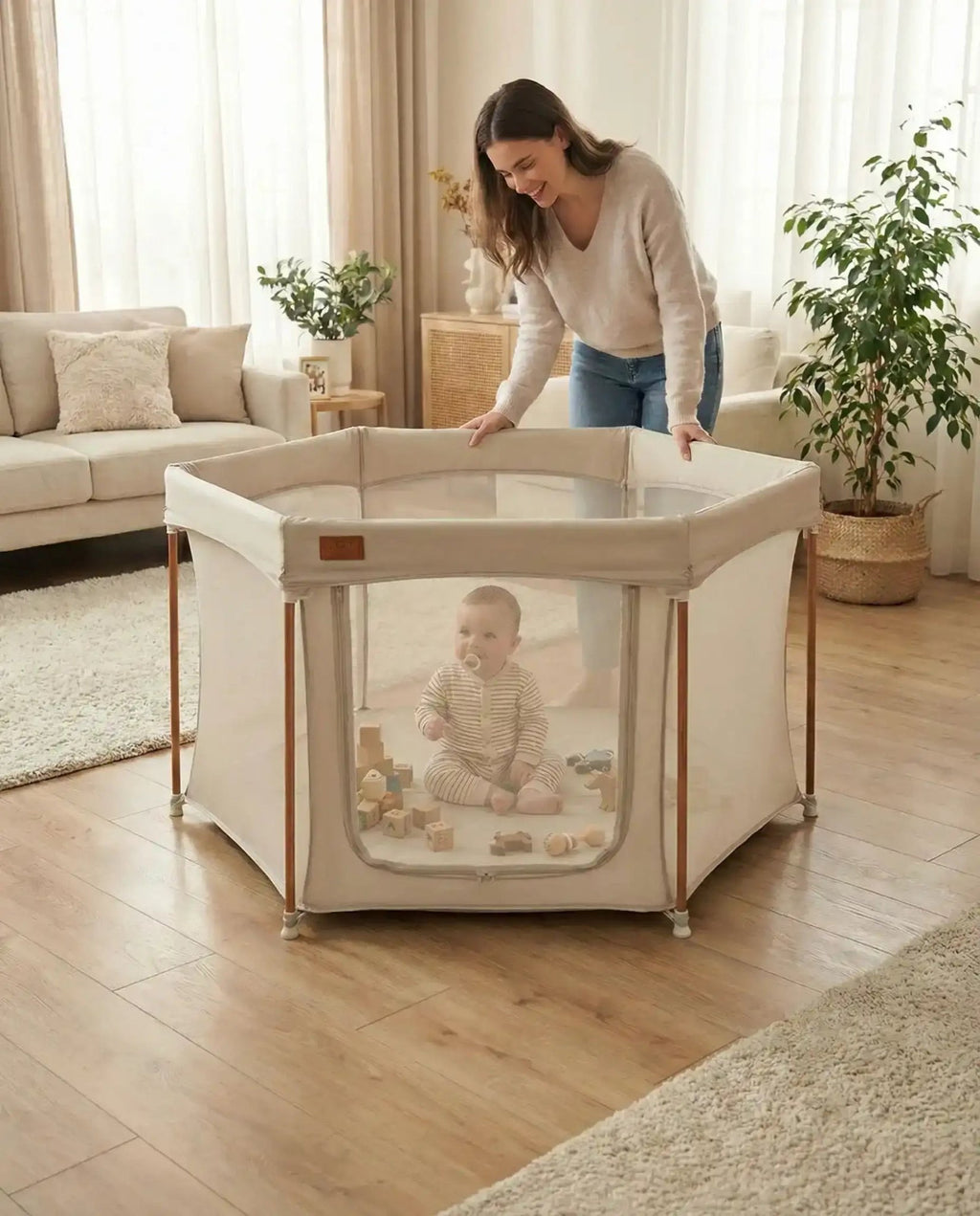All Stars JOY Baby Playpen - Natural - Baby&More
