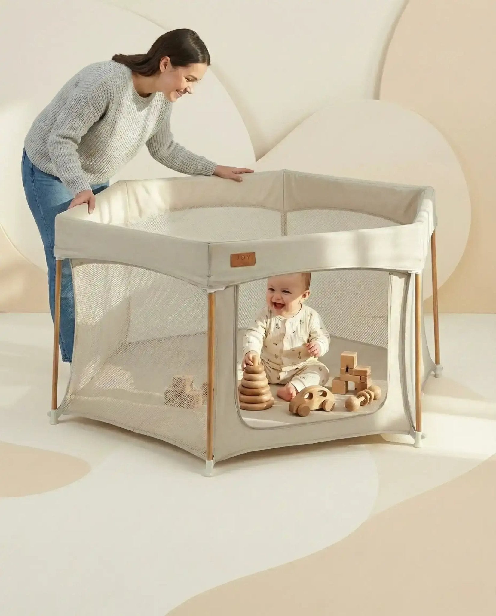 All Stars JOY Baby Playpen - Natural - Baby&More