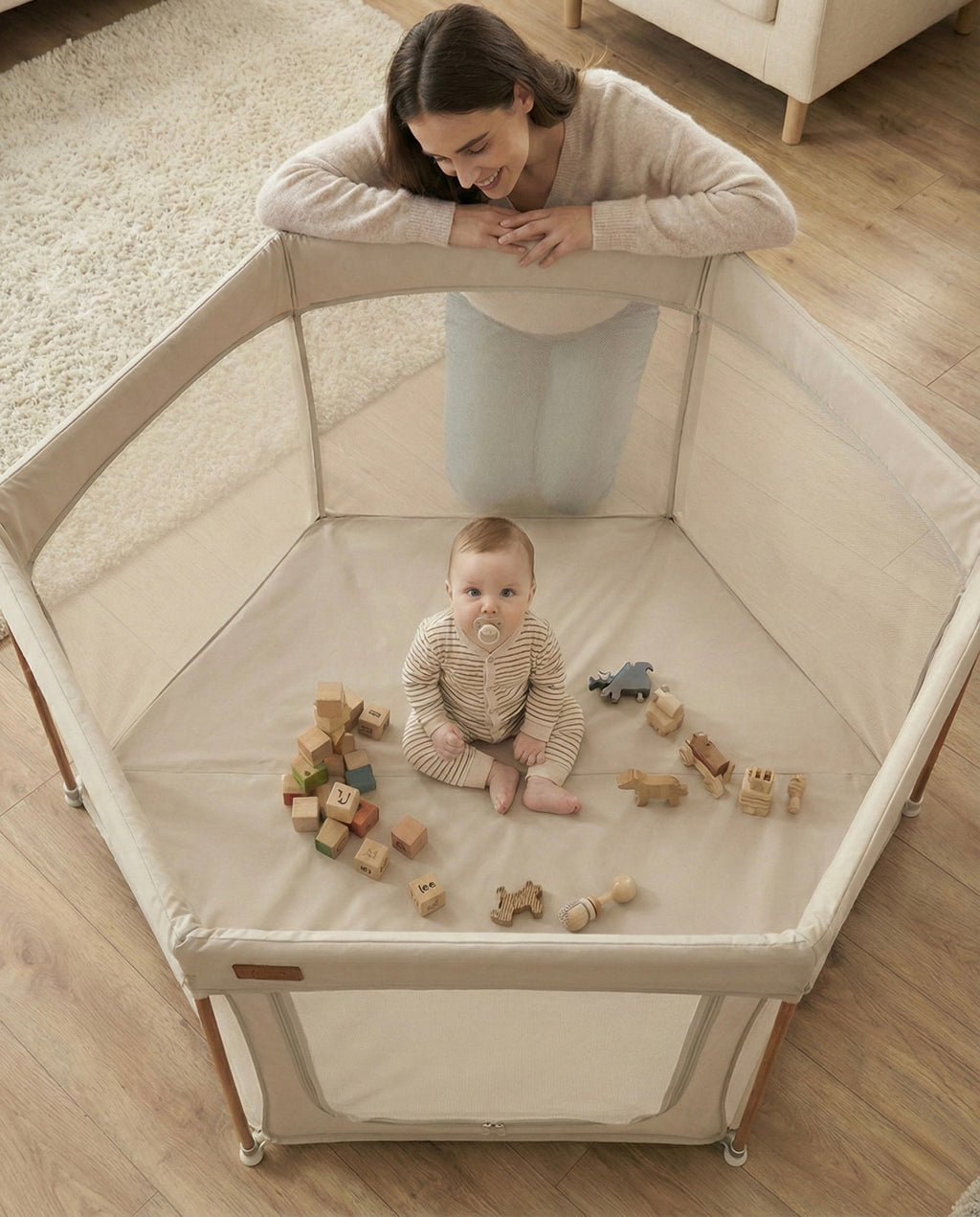 All Stars JOY Baby Playpen - Natural - Baby&More
