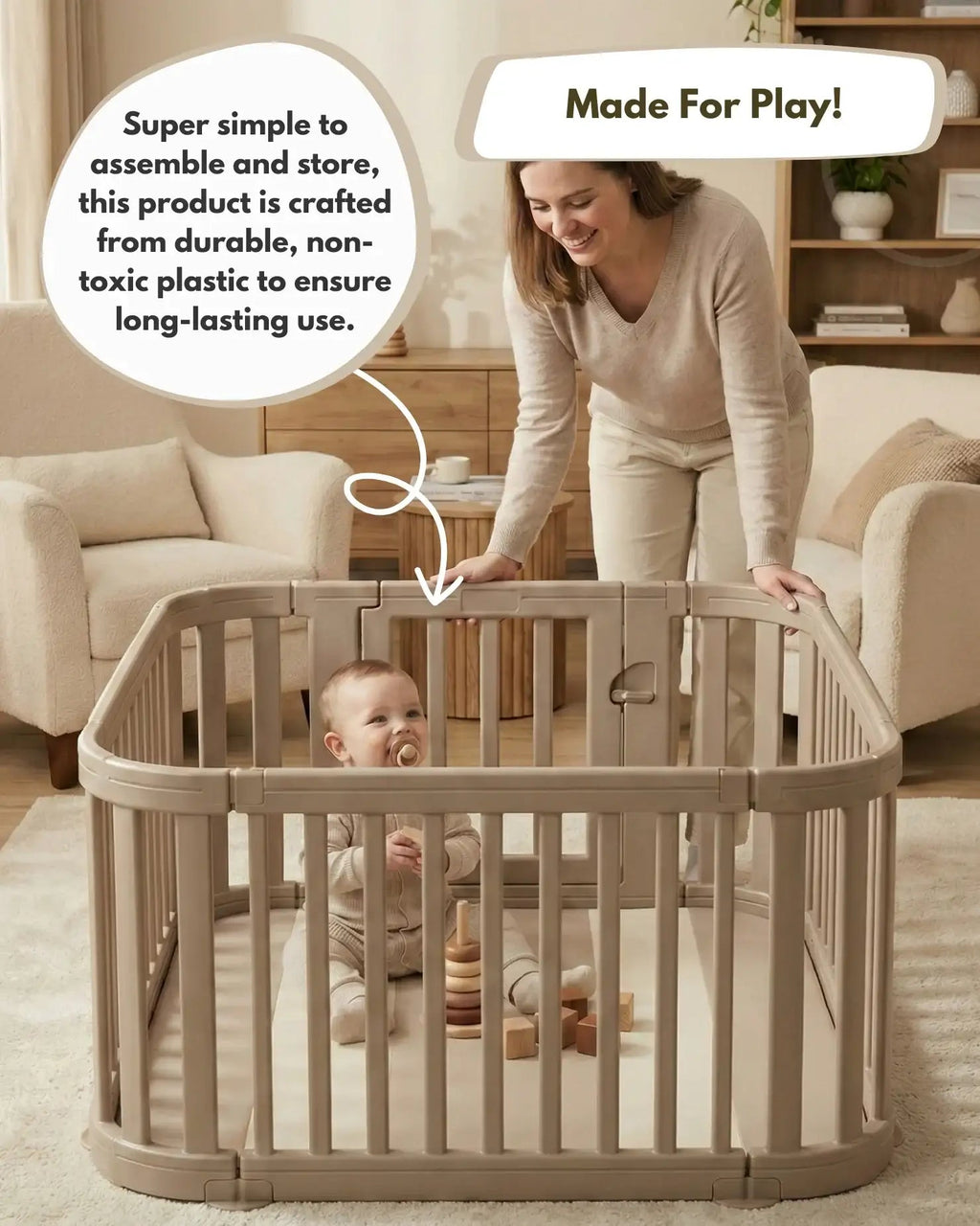 All Stars Playpen - Beige - Baby&More